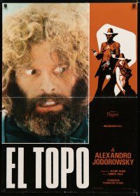 9j421 EL TOPO Italian lrg pbusta '74 Alejandro Jodorowsky bizarre cult classic, wacky close up!