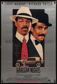 9m360 HARLEM NIGHTS advance 1sh '89 great Drew Struzan art of Eddie Murphy & Richard Pryor!