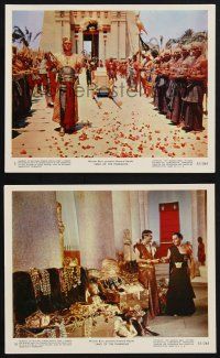 9p248 LAND OF THE PHARAOHS 2 color 8x10 stills '55 Jack Hawkins, directed by Howard Hawks!