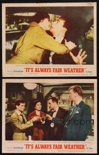 9s908 IT'S ALWAYS FAIR WEATHER 2 LCs '55 Gene Kelly, Dailey & Michael Kidd with sexy Cyd Charisse!