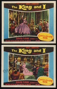 9s911 KING & I 2 LCs '56 Deborah Kerr & Yul Brynner in Rodgers & Hammerstein's musical!