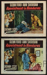 9s659 APPOINTMENT IN HONDURAS 4 LCs '53 Jacques Tourneur, sexy Ann Sheridan & Glenn Ford!