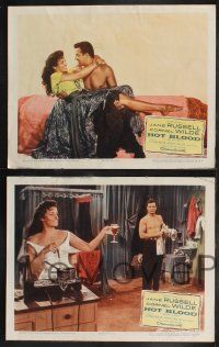 9s527 HOT BLOOD 6 LCs '56 Cornel Wilde & sexiest Jane Russell, Nicholas Ray directed!