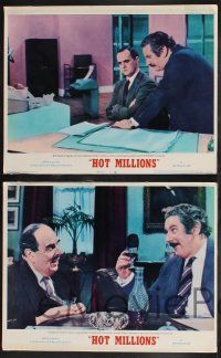 9s232 HOT MILLIONS 8 LCs '68 Peter Ustinov embezzles, Maggie Smith bedazzles, Karl Malden, Newhart