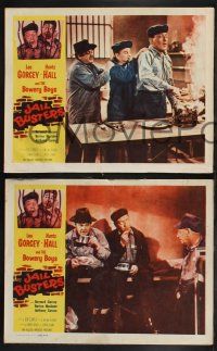 9s792 JAIL BUSTERS 3 LCs '55 Bowery Boys in jail, wacky Leo Gorcey, Huntz Hall!