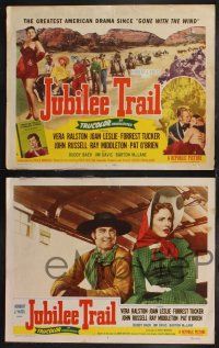 9s255 JUBILEE TRAIL 8 LCs '54 sexy Vera Ralston, Joan Leslie, Forrest Tucker!