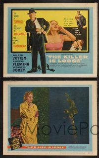 9s263 KILLER IS LOOSE 8 LCs '56 Budd Boetticher directed, Joseph Cotten & Rhonda Fleming!