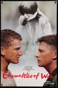 9x158 CASUALTIES OF WAR int'l 1sh '89 Michael J. Fox argues with Sean Penn!