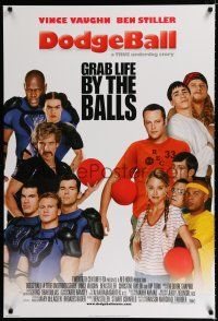 9x237 DODGEBALL style D int'l DS 1sh '04 Vince Vaughn, Ben Stiller, Rip Torn, true underdog story!