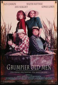 9x331 GRUMPIER OLD MEN 1sh '95 Lemmon & Matthau w/sexy Ann-Margret & Sophia Loren!