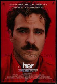 9x356 HER advance DS 1sh '13 image of depressed Joaquin Phoenix in Spike Jonze love story!