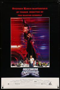 9x504 MAXIMUM OVERDRIVE 1sh '86 cool image of puppet master Stephen King, Emilio Estevez!