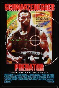 9x600 PREDATOR 1sh '87 Arnold Schwarzenegger sci-fi, soon the hunt will begin!