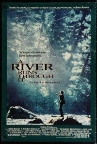 9x640 RIVER RUNS THROUGH IT DS 1sh '92 Robert Redford, Brad Pitt, great fly fishing image!