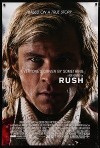 9x656 RUSH advance DS 1sh '13 cool close-up of Chris Hemsworth as F1 driver James Hunt!