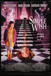 9x682 SIMPLE WISH DS 1sh '97 creepy image of Martin Short, Mara Wilson!