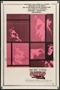 9x687 SLEEPING CAR MURDER 1sh '66 Costa-Gavras' Compartiment tueurs, Simone Signoret, Montand!