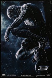 9x707 SPIDER-MAN 3 teaser 1sh '07 Sam Raimi, Kirsten Dunst, Tobey Maguire in black costume!