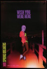 9x714 SPRING BREAKERS wish you were here teaser DS 1sh '13 Harmony Korine, girl in bikini w/gun!