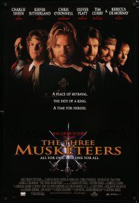 9x760 THREE MUSKETEERS DS 1sh '93 Walt Disney, Charlie Sheen, Kiefer Sutherland!