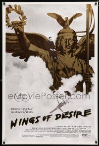 9x829 WINGS OF DESIRE 1sh '88 Wim Wenders German afterlife fantasy, Bruno Ganz, Peter Falk