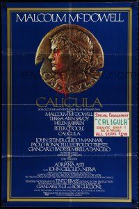 9z202 CALIGULA int'l 1sh '80 Malcolm McDowell, Penthouse's Bob Guccione sex epic!