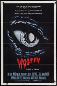 9z986 WOLFEN int'l 1sh '81 really cool horror art of moon & clouds as eye, There is no defense!