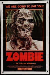 9z999 ZOMBIE 1sh '79 Zombi 2, Lucio Fulci classic, gross c/u of undead, we are going to eat you!