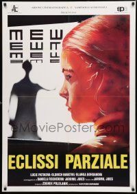 1c442 INCOMPLETE ECLIPSE Italian 1sh '83 Jaromil Jires' Neuplne zatmeni, cool art!