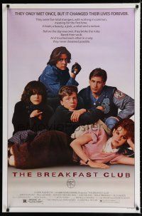 1d127 BREAKFAST CLUB 1sh '85 John Hughes, Emilio Estevez, Molly Ringwald, Judd Nelson, classic!