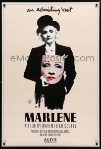 1d522 MARLENE 1sh '86 Maximilian Schell's Dietrich biography, art by Vollbrach!