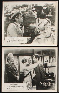 1e709 GREAT IMPOSTOR 8 English FOH LCs '61 Tony Curtis as Waldo DeMara, Joan Blackman!