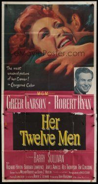 1f740 HER TWELVE MEN 3sh '54 art of boarding teacher Greer Garson, plus Robert Ryan!