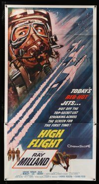 1f742 HIGH FLIGHT 3sh '57 Ray Milland, military fighter pilots fly top secret jets!