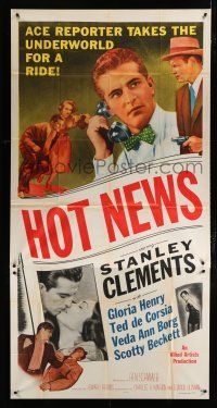 1f751 HOT NEWS 3sh '53 ace newspaper reporter Stanley Clements takes the underworld for a ride!