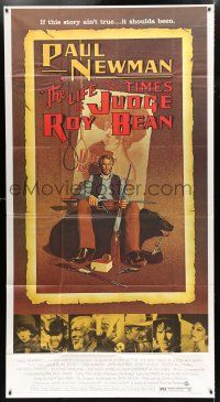 1f779 LIFE & TIMES OF JUDGE ROY BEAN 3sh '72 John Huston, art of Paul Newman by Richard Amsel!