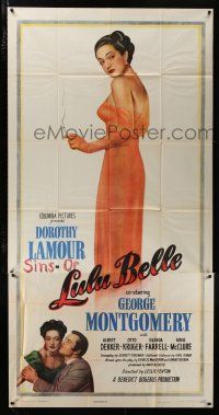 1f785 LULU BELLE 3sh '48 full-length art of sexy Dorothy Lamour & with George Montgomery!