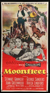 1f811 MOONFLEET 3sh '55 Fritz Lang, Stewart Granger, Joan Greenwood, sexy Viveca Lindfors!