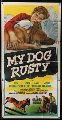 1f817 MY DOG RUSTY 3sh '48 the way to a boy's heart is through his German Shepherd dog!