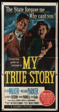 1f820 MY TRUE STORY 3sh '51 from the magazine, ex-con female jewel thief's husband won't forgive!