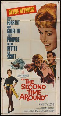 1f882 SECOND TIME AROUND 3sh '61 Debbie Reynolds with gun, Andy Griffith, Juliet Prowse