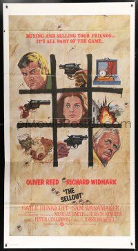 1f886 SELLOUT 3sh '76 Oliver Reed, Richard Widmark, Robert Tanenbaum tic-tac-toe art!