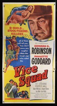 1f967 VICE SQUAD 3sh '53 Edward G. Robinson, B-girls, stool-pigeons, killers, film noir!