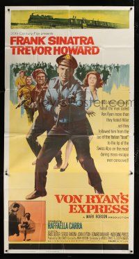 1f971 VON RYAN'S EXPRESS 3sh '65 Frank Sinatra & Trevor Howard in World War II!