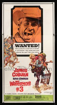 1f978 WATERHOLE #3 3sh '67 Jack Davis art of James Coburn carrying Maggie Blye + wanted poster!