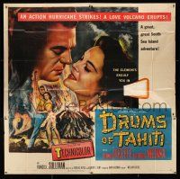 1f152 DRUMS OF TAHITI 6sh '53 3-D, art of Dennis O'Keefe & Patricia Medina, South Sea adventure!