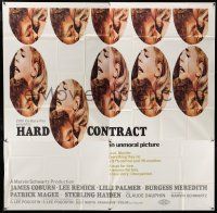 1f175 HARD CONTRACT int'l 6sh '69 sexy close up images of James Coburn & Lee Remick!