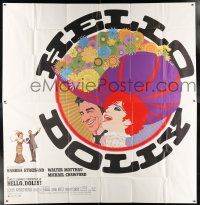 1f178 HELLO DOLLY roadshow 6sh '70 art of Barbra Streisand & Walter Matthau by Richard Amsel!