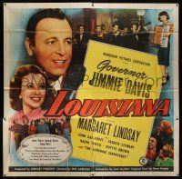 1f195 LOUISIANA 6sh '47 real life Governor Jimmie Davis as himself & pretty Margaret Lindsay!