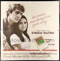 1f197 LOVE STORY int'l 6sh '70 great romantic close up of Ali MacGraw & Ryan O'Neal!